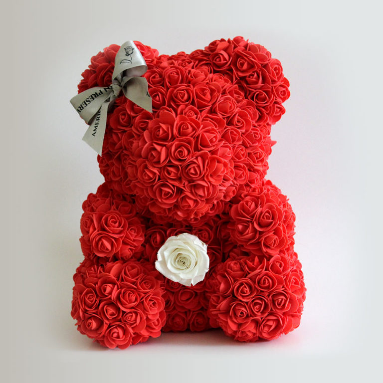 Roses Teddy Bear – American Preserved Flowers